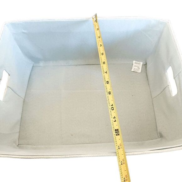 Brand New Gracie Oaks Blue Linen Nursery Basket - Picture 9 of 10